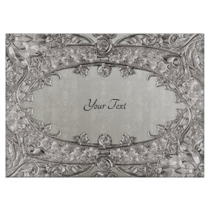 Silver Ornate Modern Cutting Board