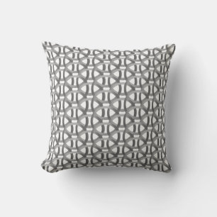 Silver Overlapping Circles Cushion