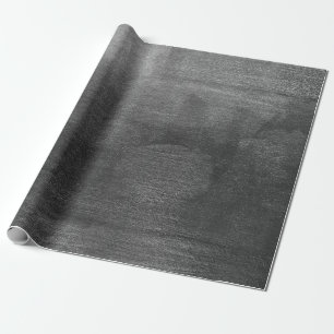 Silver Paint Industrial Black Graphite Abstract Wrapping Paper