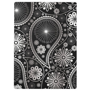 Silver paisley pattern clipboard