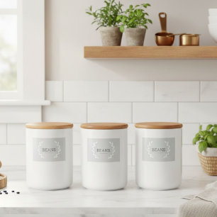 silver pantry labels, waterproof kitchen stickers