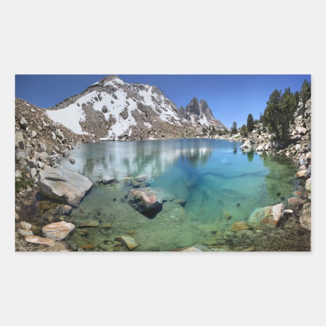 Silver Pass Tarn - Johm Muir Trail Rectangular Sticker (Front)