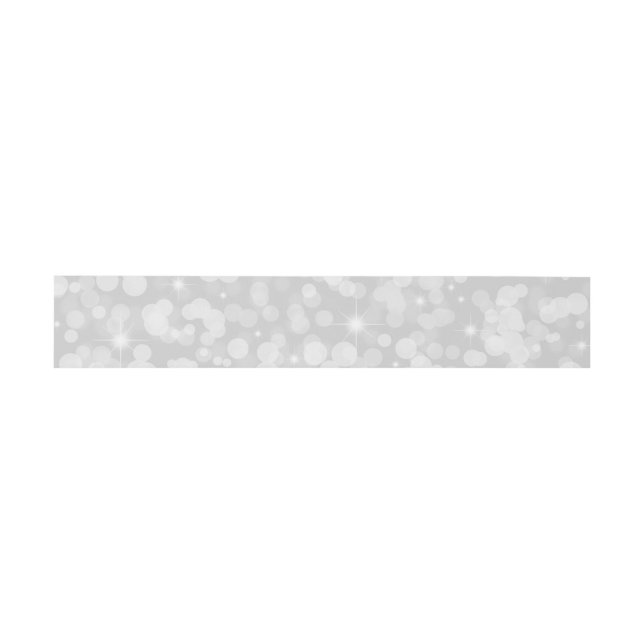 Silver Pattern Belly Band Invitation Belly Band (Flat)