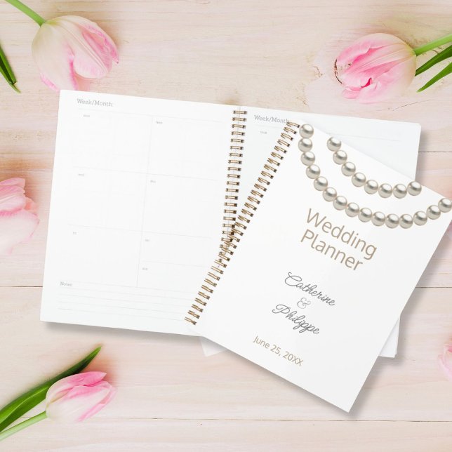Silver Pearl Necklace Wedding  Planner (Creator Uploaded)