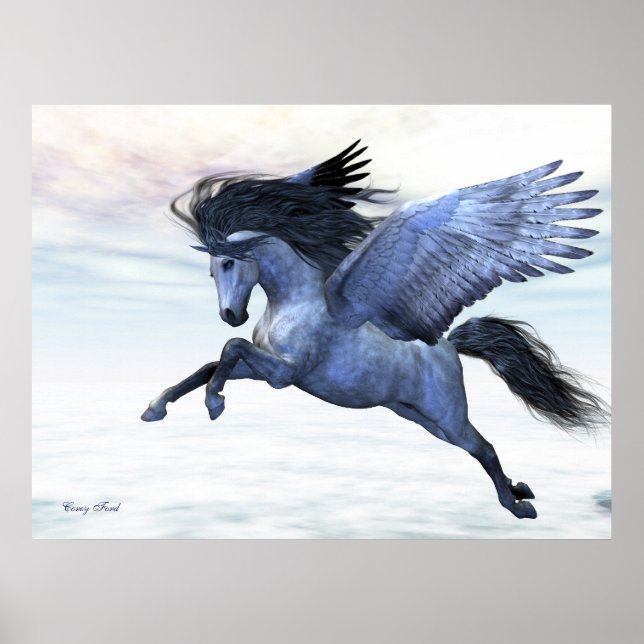 SILVER PEGASUS CANVAS POSTER (Front)