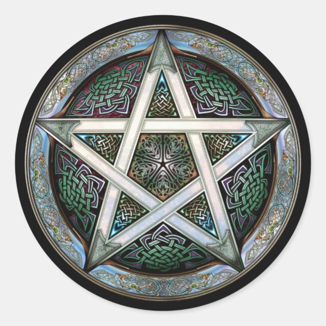 Silver Pentacle Stickers (Front)