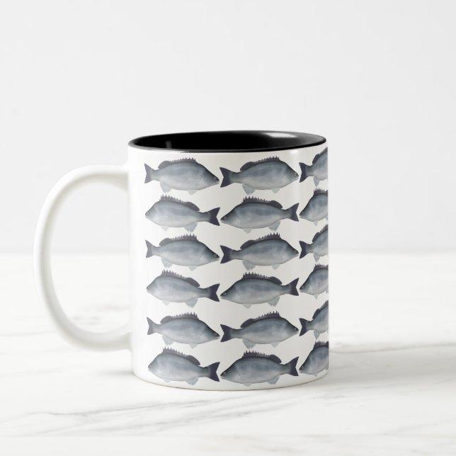 Silver Perch Two-Tone Coffee Mug (Left)