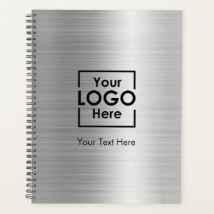 Silver Personalised Business Logo Text Corporate Planner