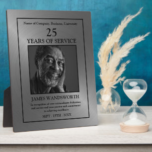 Silver/Personalized Photo - Employee Award Plaque
