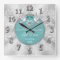 Silver Personalized Wall Clocks for Weddings