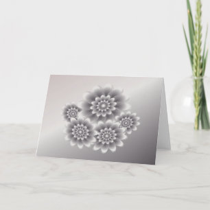 Silver petals bouquet card