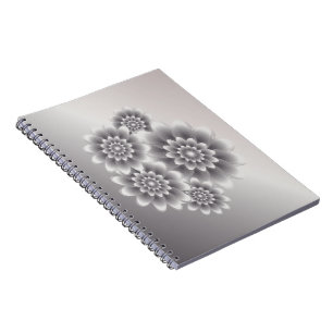 Silver petals bouquet notebook