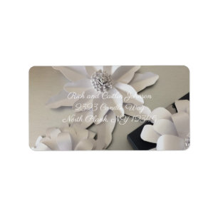 Silver Petals New Address Label