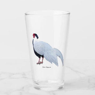 Silver Pheasant Glass Cup