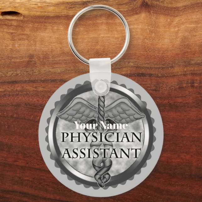 Silver Physician Assistant Key Ring (Front)