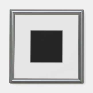 silver picture frame layout magnet