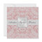 Silver & Pink Monogram Damask Wedding Invitation