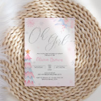Silver & Pink Winter Oh Girl Baby Shower