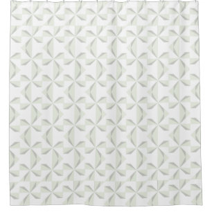 Silver Pinwheel Shower Curtain