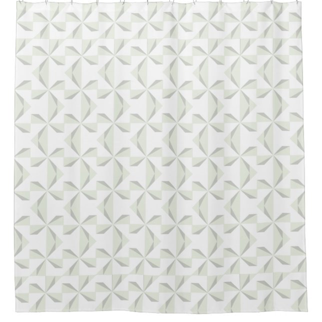 Silver Pinwheel Shower Curtain (Front)