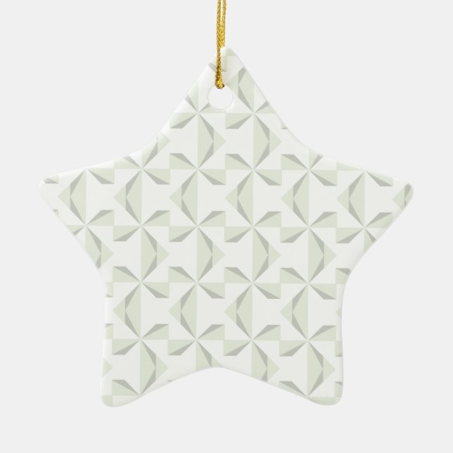 Silver Pinwheels Ceramic Ornament (Front)