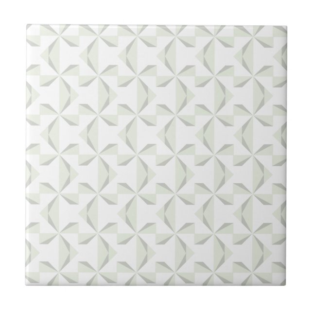 Silver Pinwheels Ceramic Tile (Front)