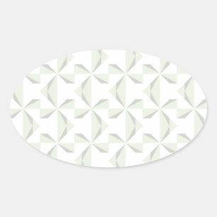 Silver Pinwheels Oval Sticker