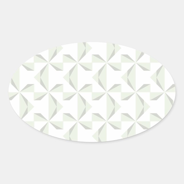 Silver Pinwheels Oval Sticker (Front)