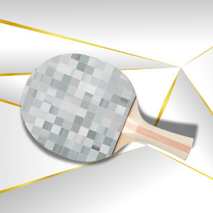 Silver Pixel Art     Ping Pong Paddle