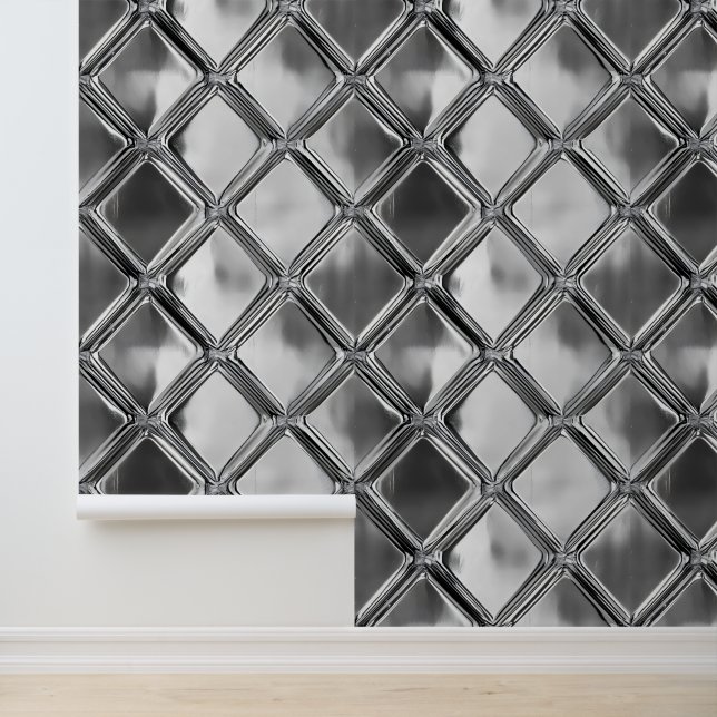 Silver Plate Pattern Wallpaper (Application)