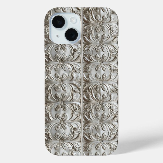 Silver Plates Pattern Case-Mate iPhone Case (Back)
