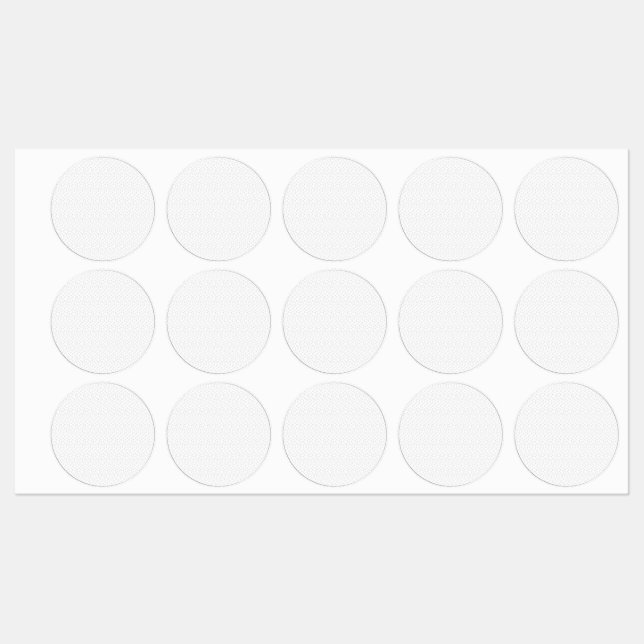 Silver Polka Dot Pattern Round Coaster Set (Sheet)