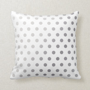 Silver Polka Dots Pattern Cushion