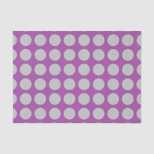 Silver Polka Dots Purple Tissue Paper