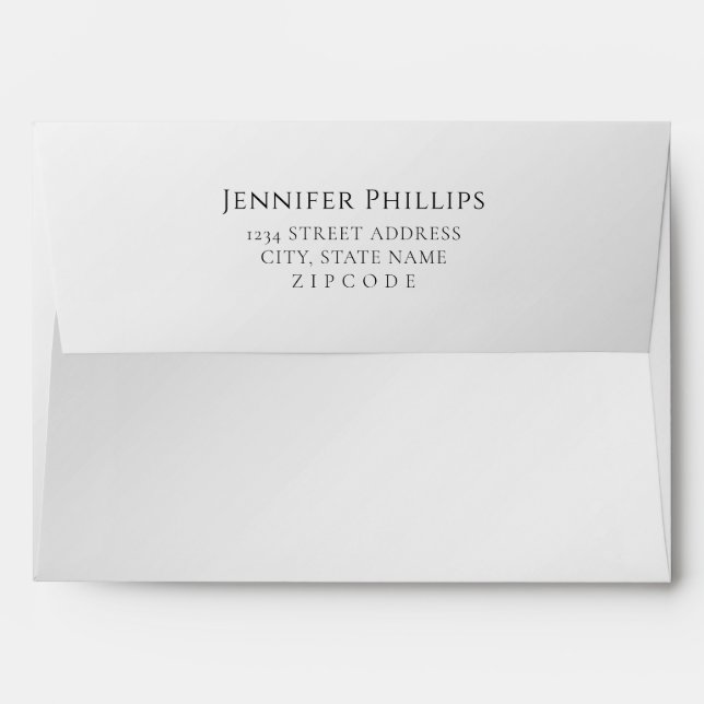 Silver Pre-Addressed Envelope (Back (Top Flap))