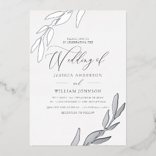 Silver Pressed Foil Leaf Supremely Elegant Wedding