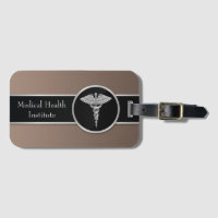 Silver Professional Medical Caduceus - Luggage Tag
