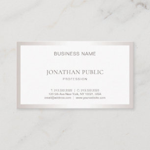 Silver Professional Plain Sleek Stylish Design Business Card