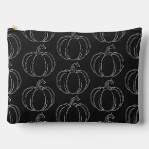 Silver Pumpkin Halloween Accessory Pouch