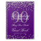 Silver Purple 90th Birthday Guest Book Confetti