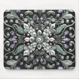 Silver Purple Decorative Mousepad