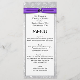 Silver Purple Gemstones Ribbons Star Bursts Menu