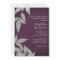 Silver & Purple Leaves Vintage Wedding Invitations