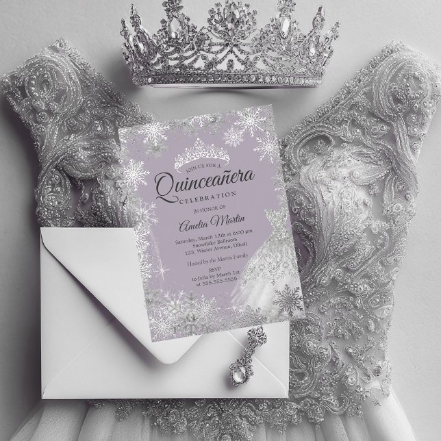 Silver Purple Winter Snowflake Quinceanera (Creator Uploaded)
