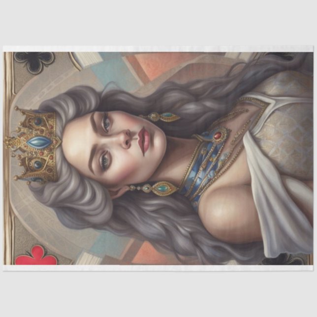 Silver Queen Decoupage Paper  (Front)