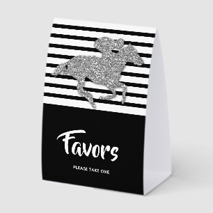 Silver Racehorse Derby Favours