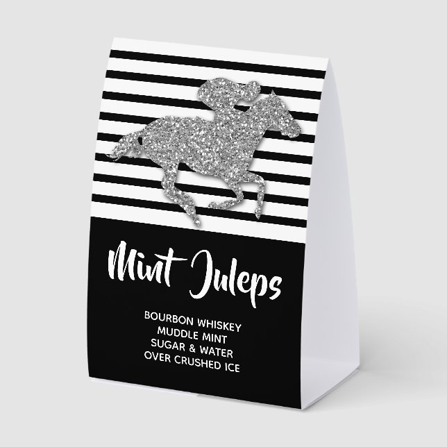 Silver Racehorse Derby Mint Juleps (Front)