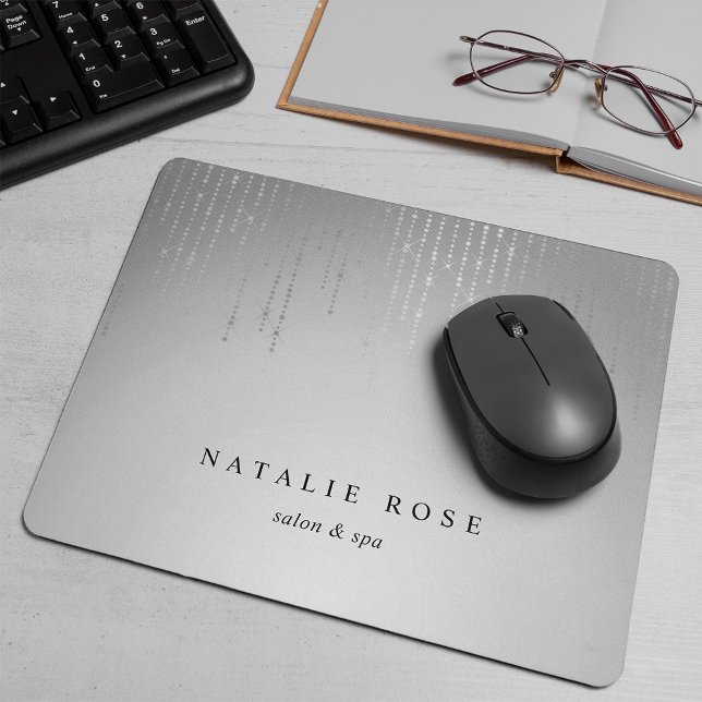 Silver Rain String Lights Personalised Mouse Pad (Creator Uploaded)