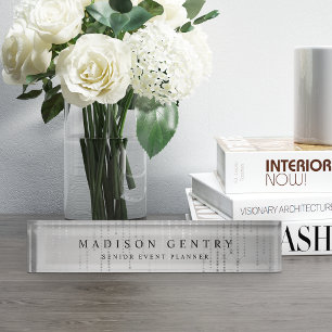 Silver Rain String Lights Personalized Nameplate