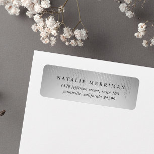 Silver Rain String Lights Return Address Return Address Label